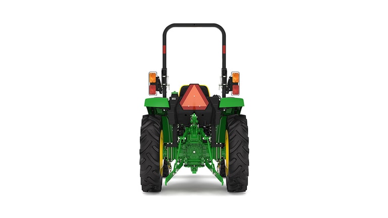 Rear view of 3043D Compact Tractor on a white background