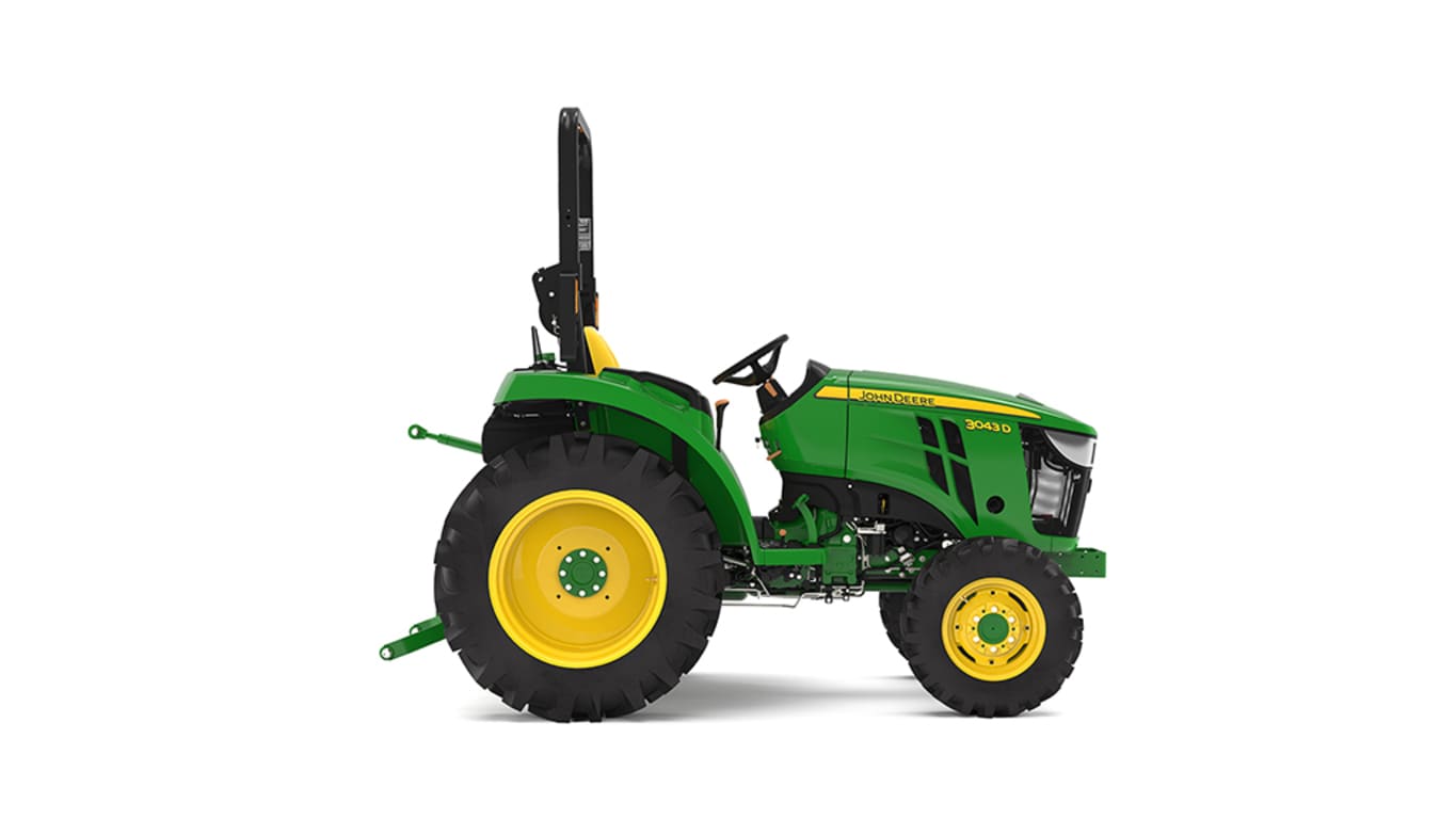 Right facing 3043D Compact Tractor on a white background