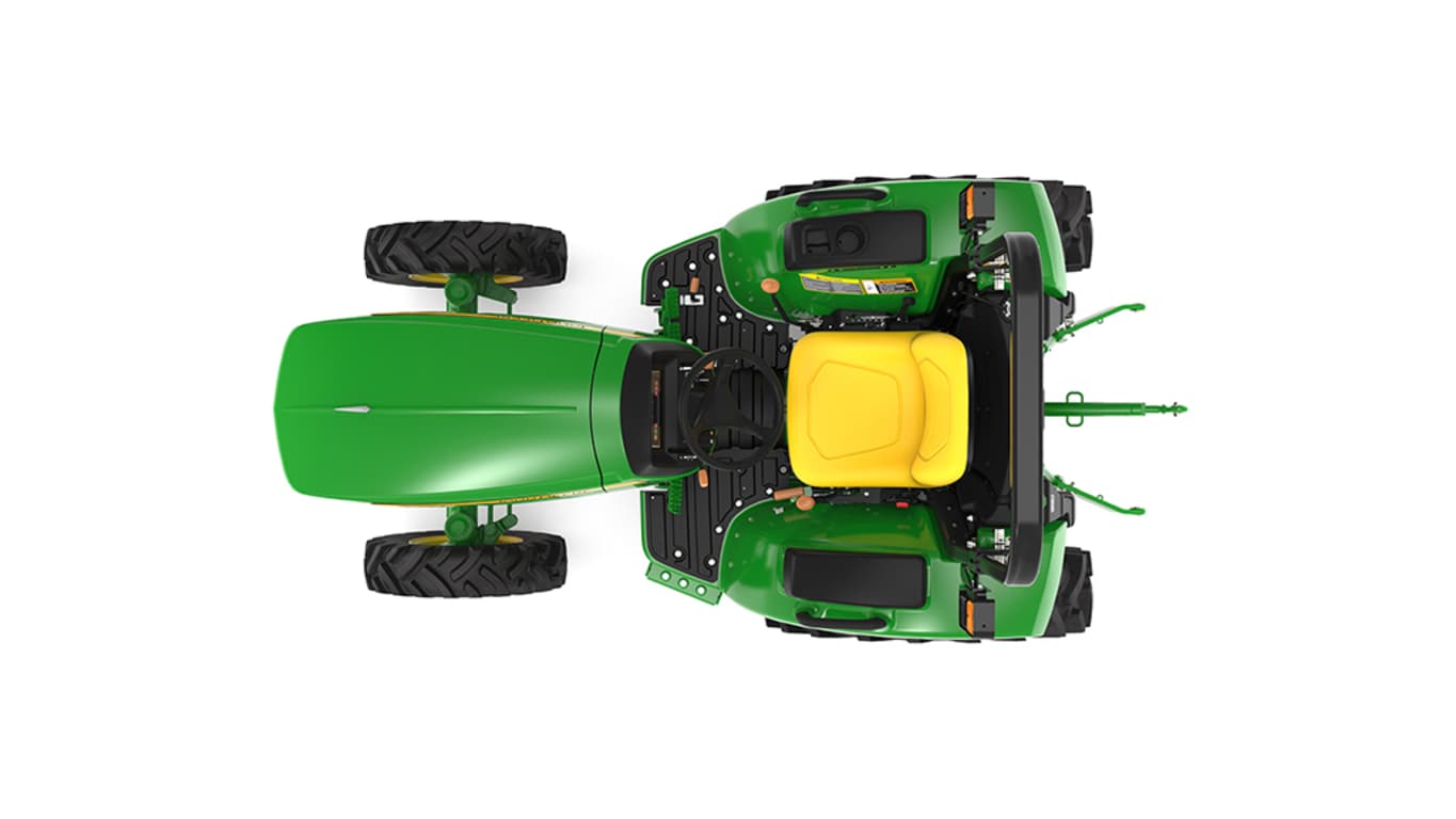 Top view of 3043D Compact Tractor on a white background