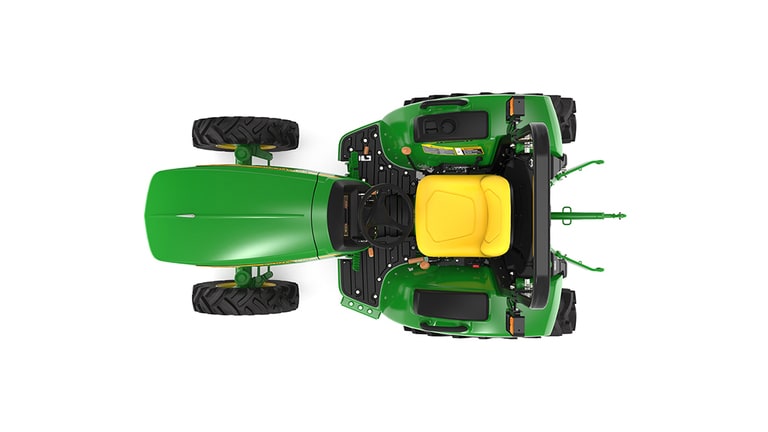 Top view of 3043D Compact Tractor on a white background