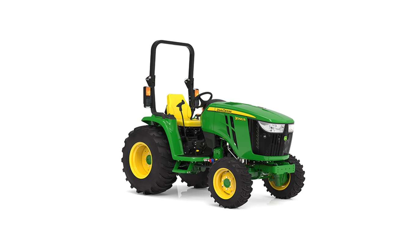 Front-right facing 3046R Compact Tractor on a white background