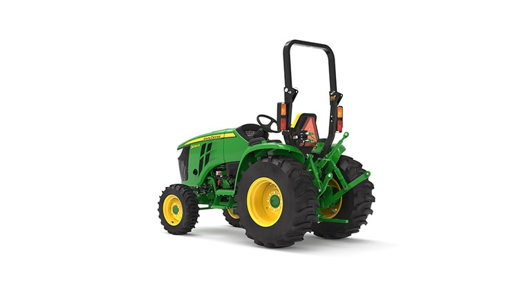 Rear left-facing 3046R Compact Tractor on a white background