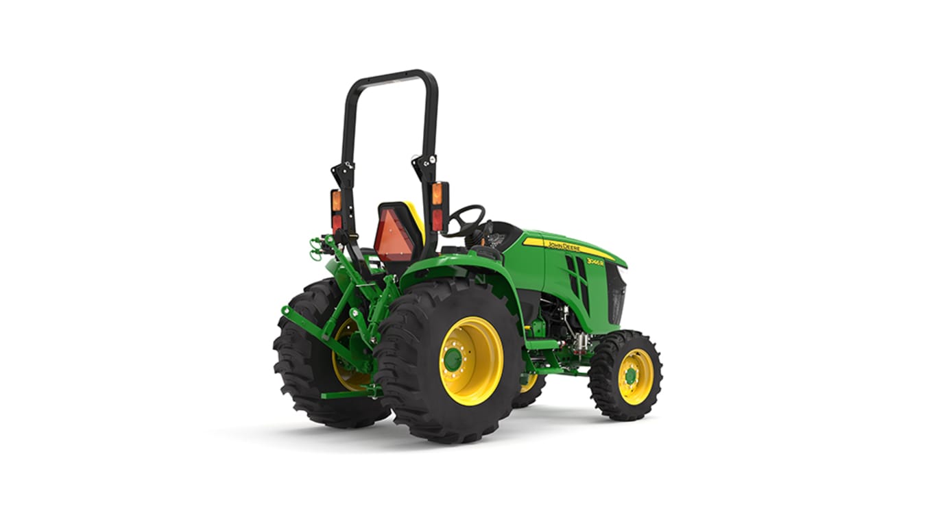 Rear-right facing 3046R Compact Tractor on a white background