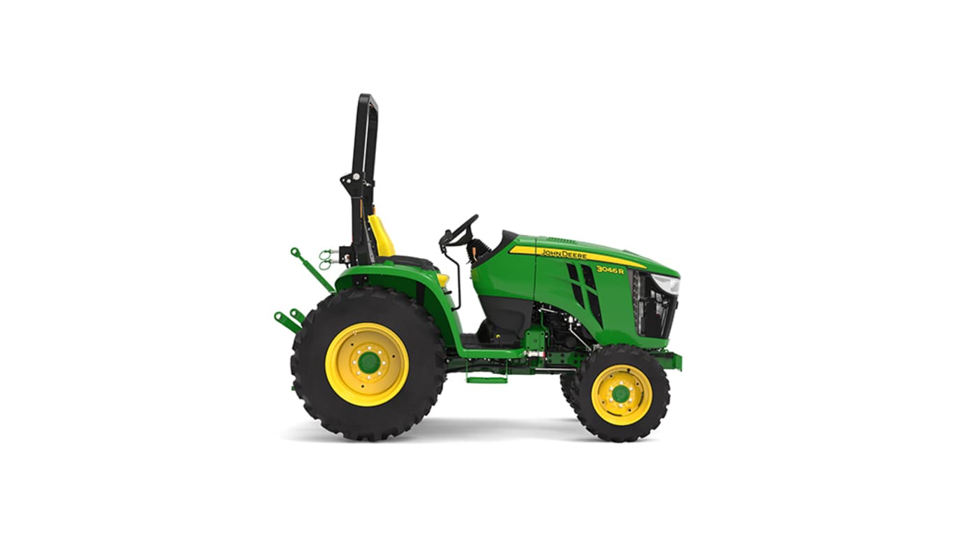Right facing 3046R Compact Tractor on a white background