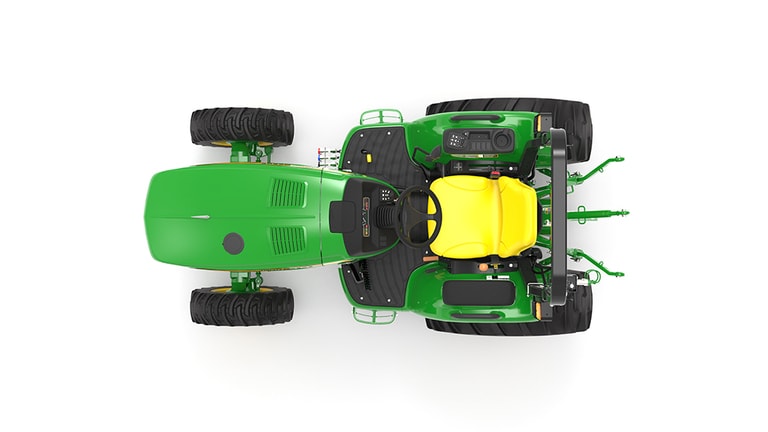 Top view of 3046R Compact Tractor on a white background