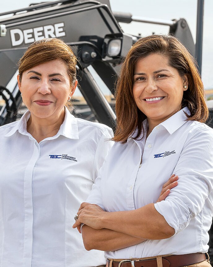 Lilia Jubrail and Ernestina Rincon are co-owners of The Equipment Connection in Lancaster, California.