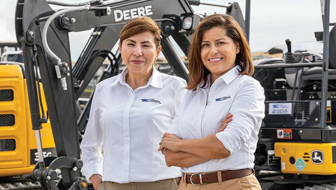 Lilia Jubrail and Ernestina Rincon are co-owners of The Equipment Connection in Lancaster, California.