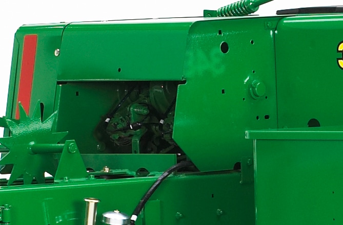 Knotters on small square baler.