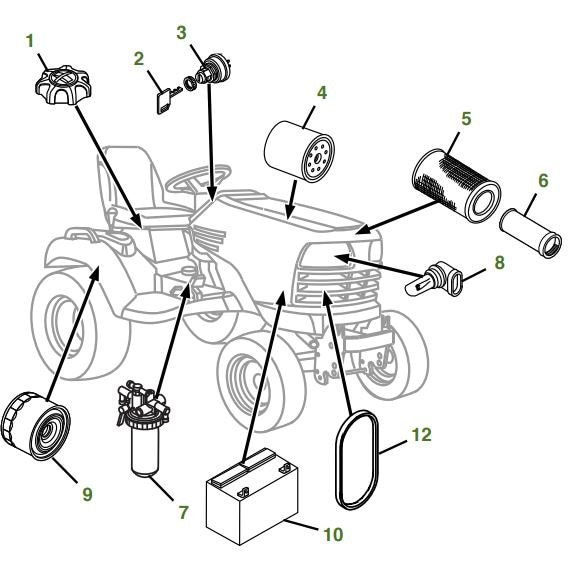 john deere x534 parts diagram