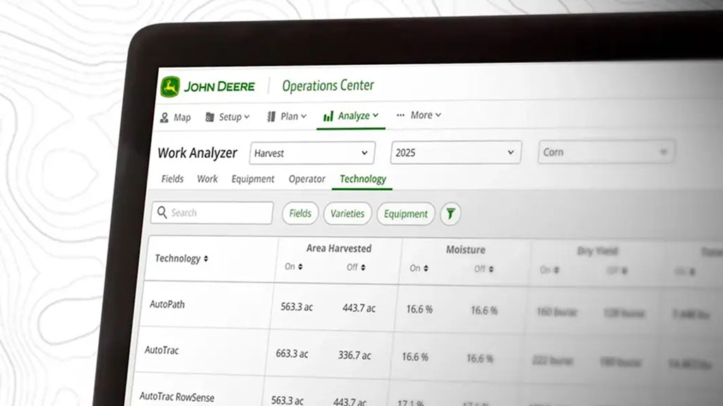 Écran d'ordinateur portable affichant l'onglet Technologie de l'Analyseur de travail. 