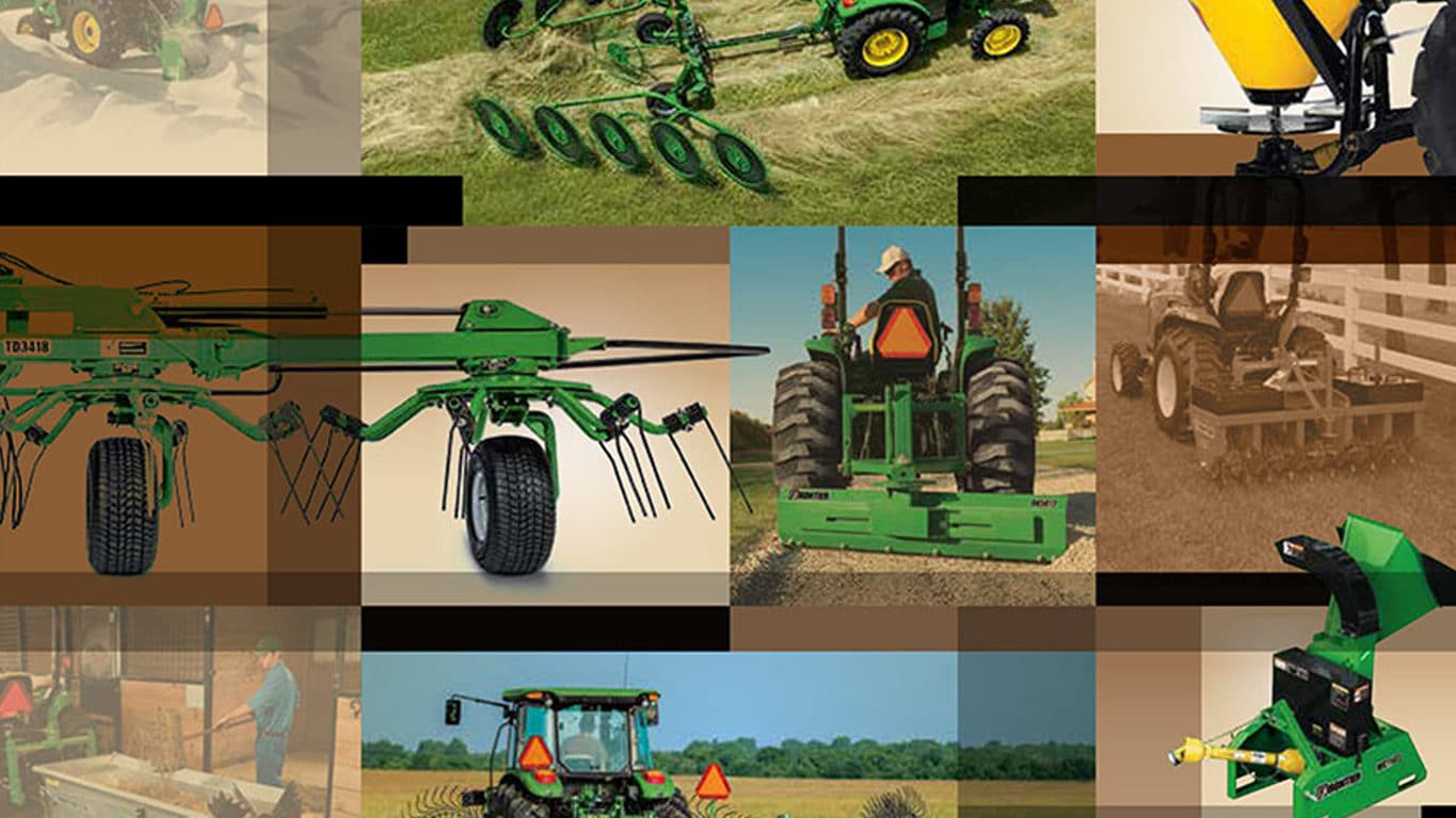 collage of frontier implement images