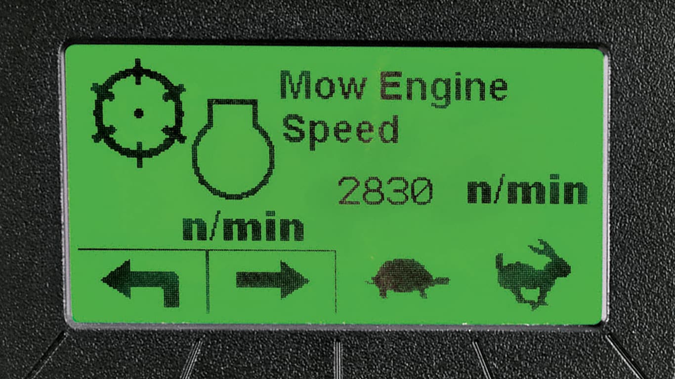mow engine speed screen