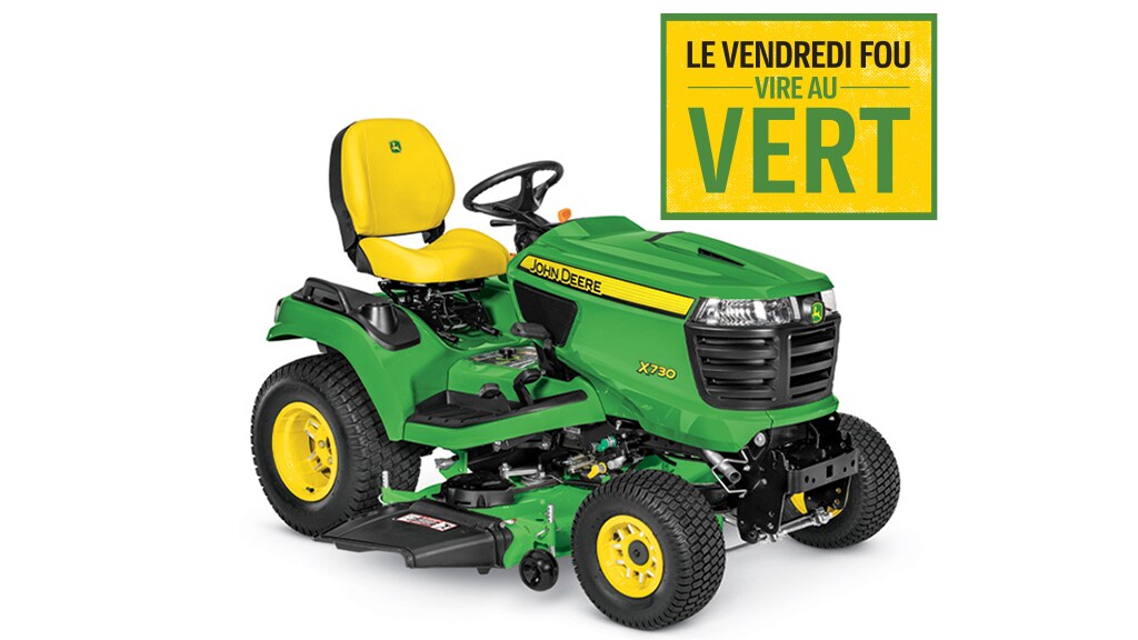 Image studio du tracteur de pelouse X730 avec corps de tondeuse de 122 cm (48 po)