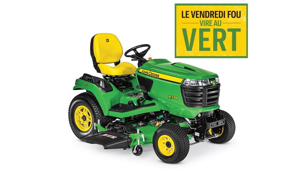 Image studio du tracteur de pelouse Signature Series X734 avec corps de tondeuse de 137 cm (54 po)