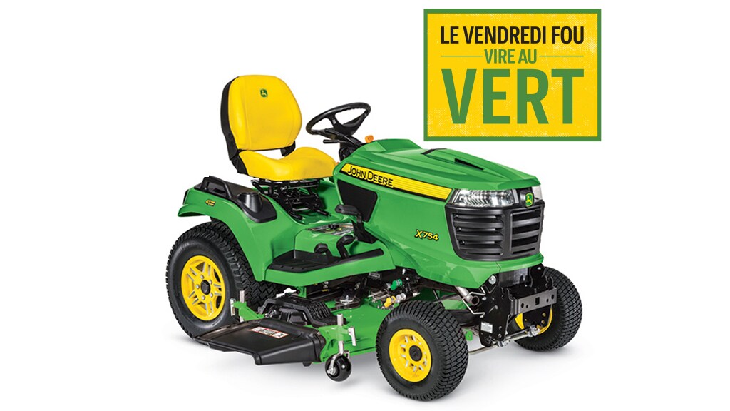 Image studio du tracteur de pelouse X754 avec corps de tondeuse de 137 cm (54 po)