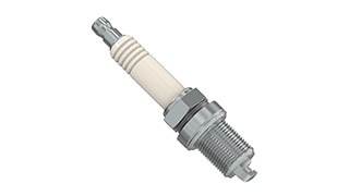 A metal spark plug.
