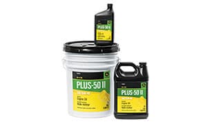 Contenants d’huile et de lubrifiants John Deere.