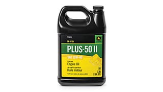 A container of John Deere engine oil.