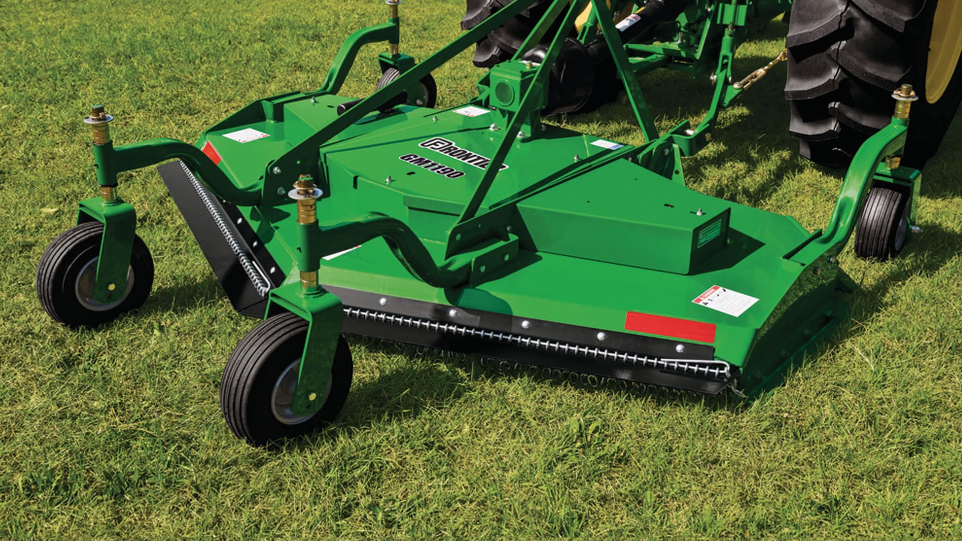 image of grooming mower in grass