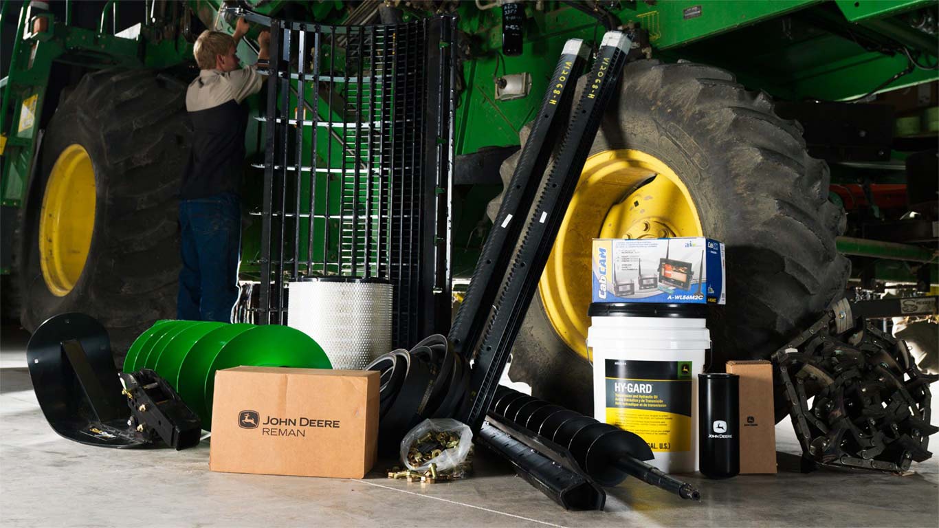 Combine Parts in front of Combine