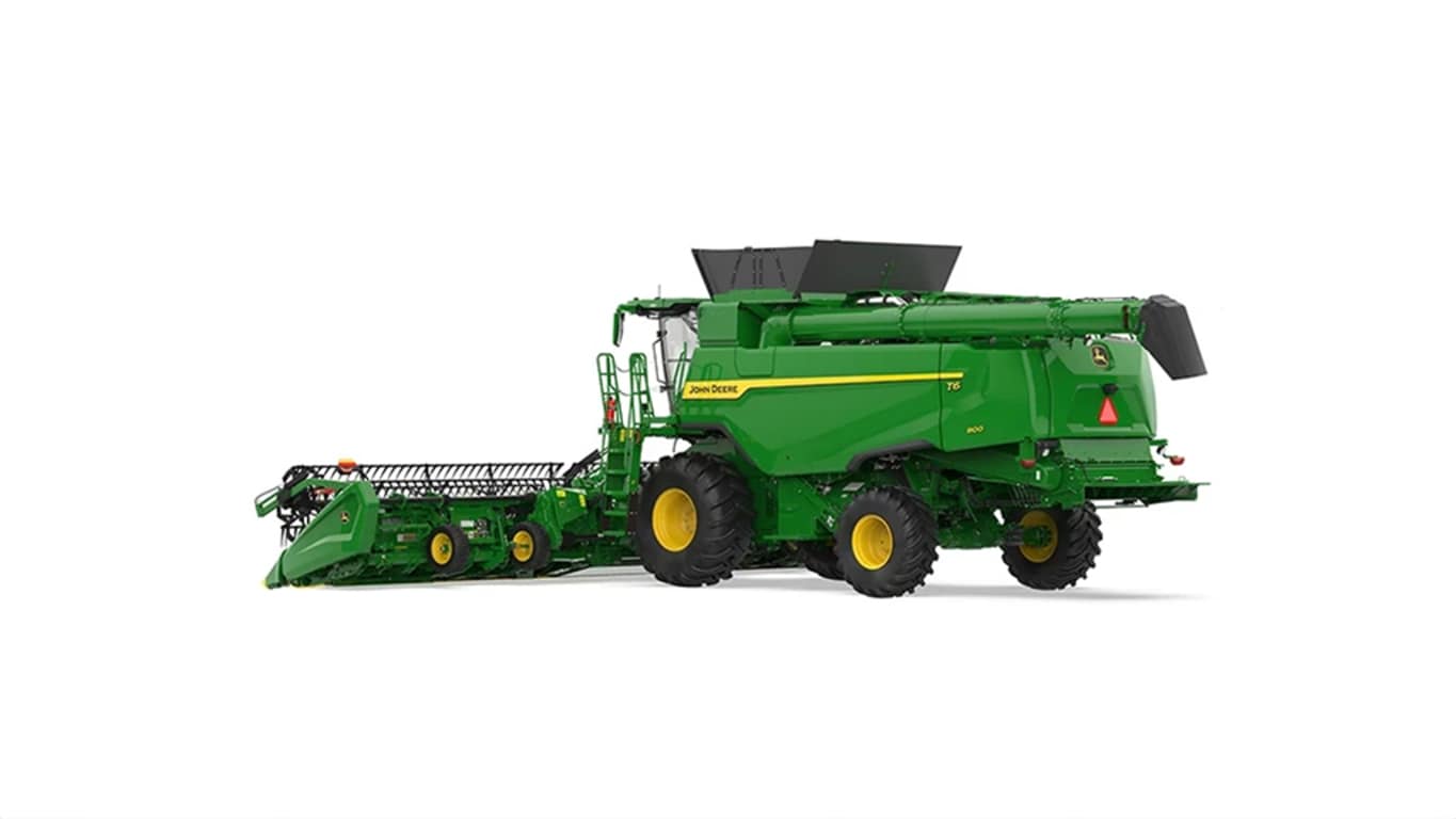 Image studio du côté arrière droit de la moissonneuse-batteuse T6 800
