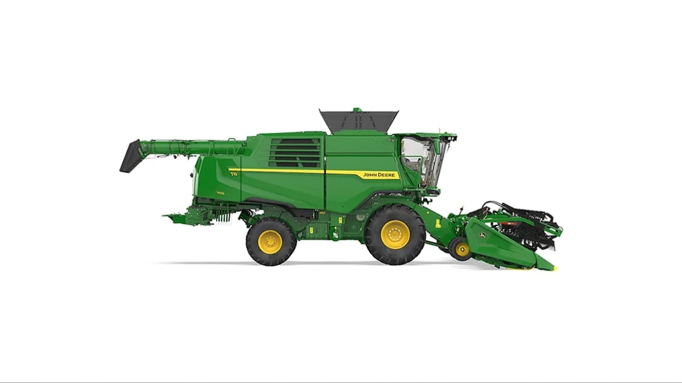 Image studio du côté gauche de la moissonneuse-batteuse T6 800