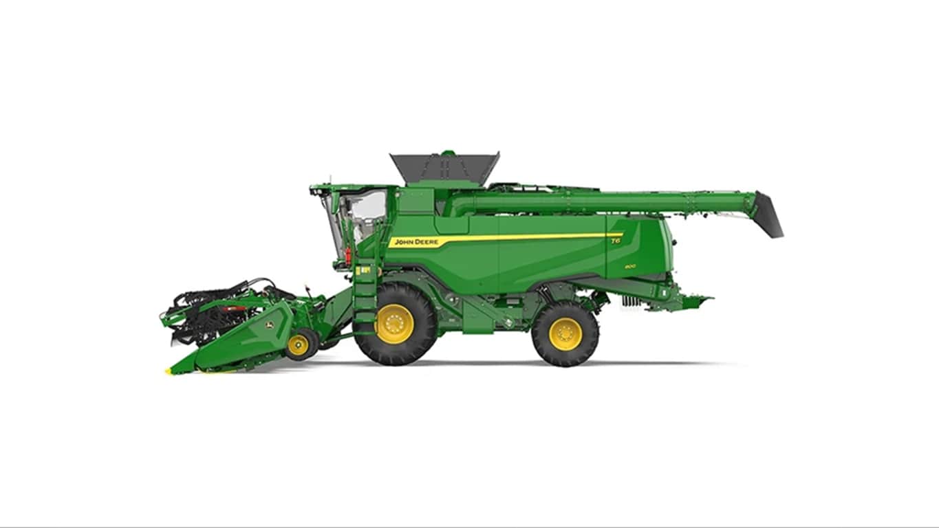 Image studio du côté droit de la moissonneuse-batteuse T6 800
