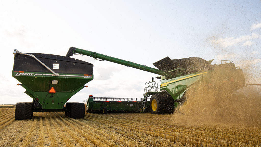 combine in field