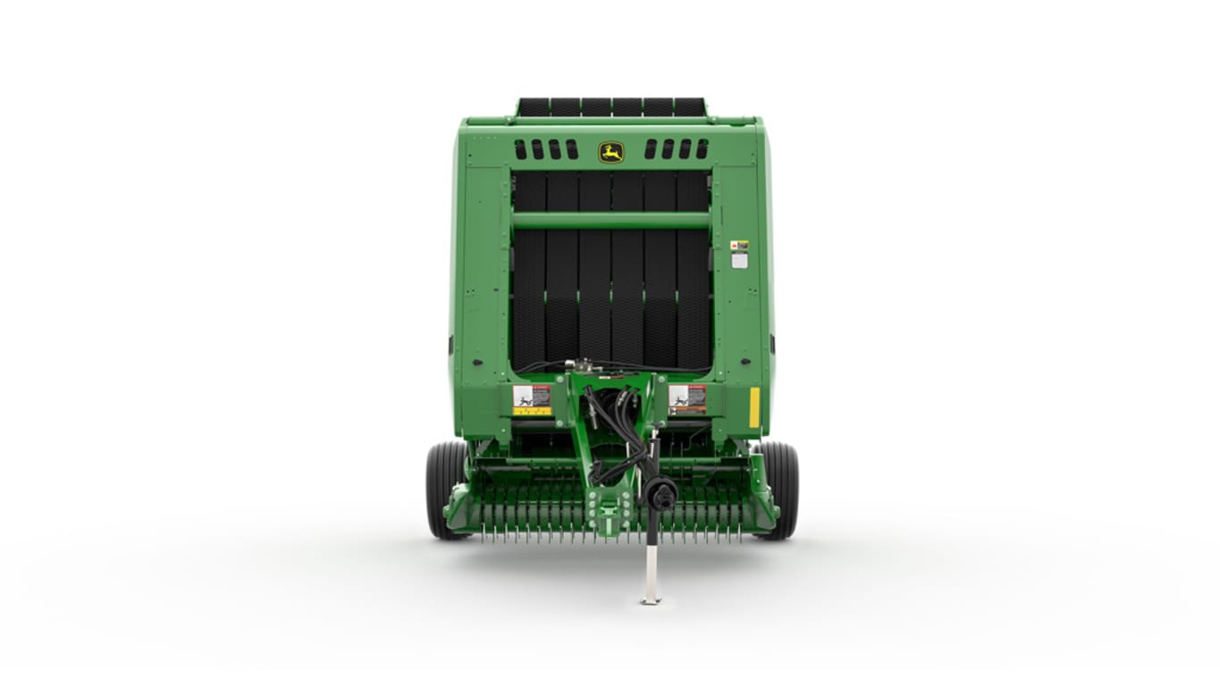 vue de l'avant d'une 451E Rotopresse sur fond blanc.