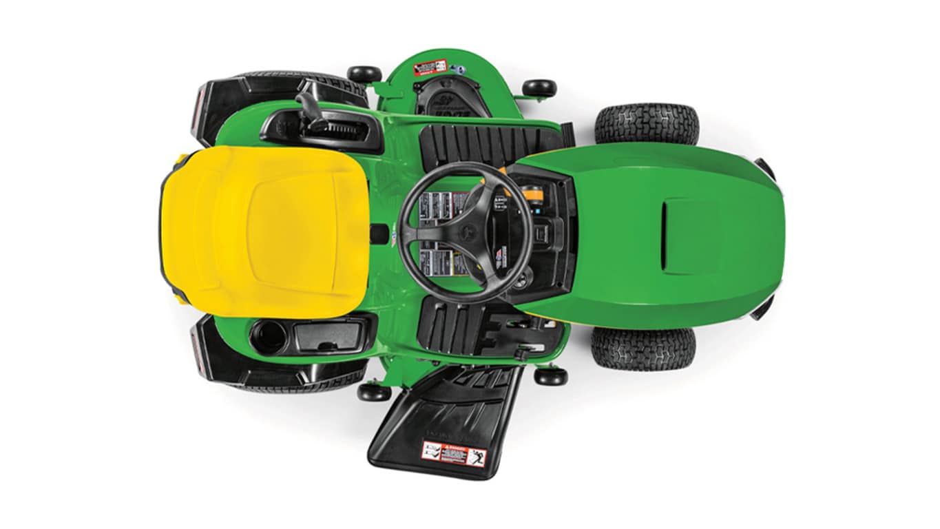 Studio image with a top view of a S160 mower
