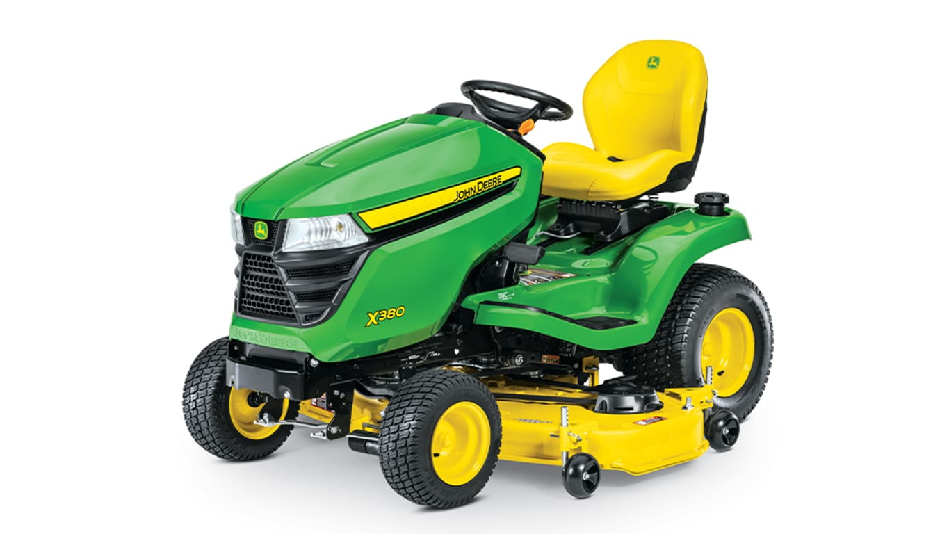 studio image of the X380 series lawn mower with 54-in deck