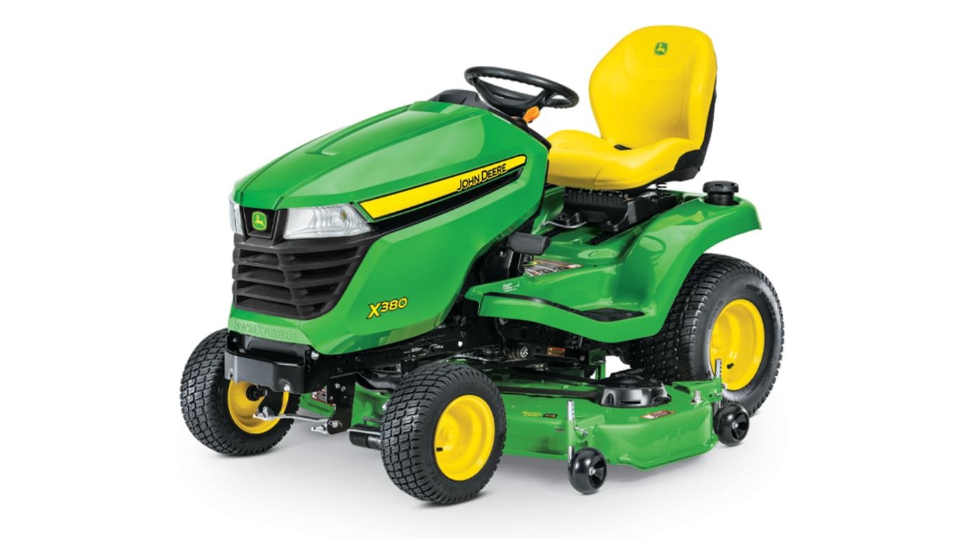 studio image of the X380 series lawn mower with 54-in deck