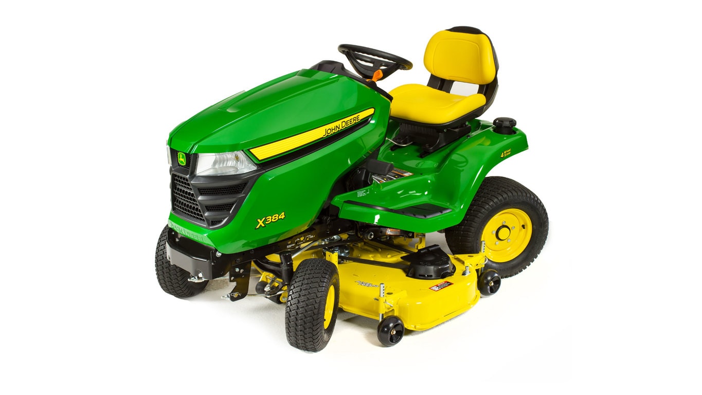 studio image of X384 select series lawn tractor