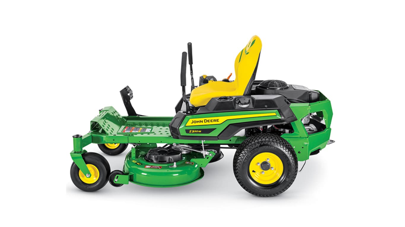 Studio image with a side view of a Z320M mower