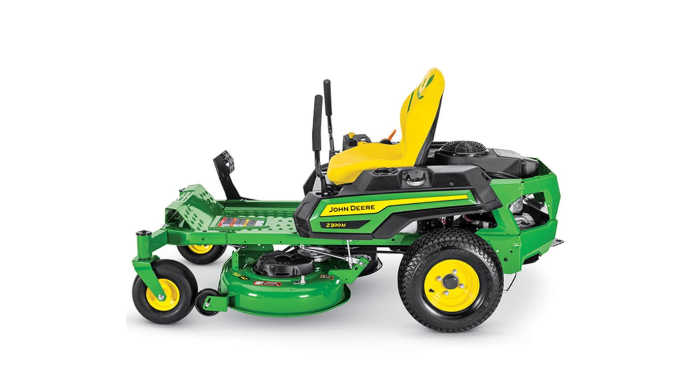 Studio image with a side view of a Z320R mower