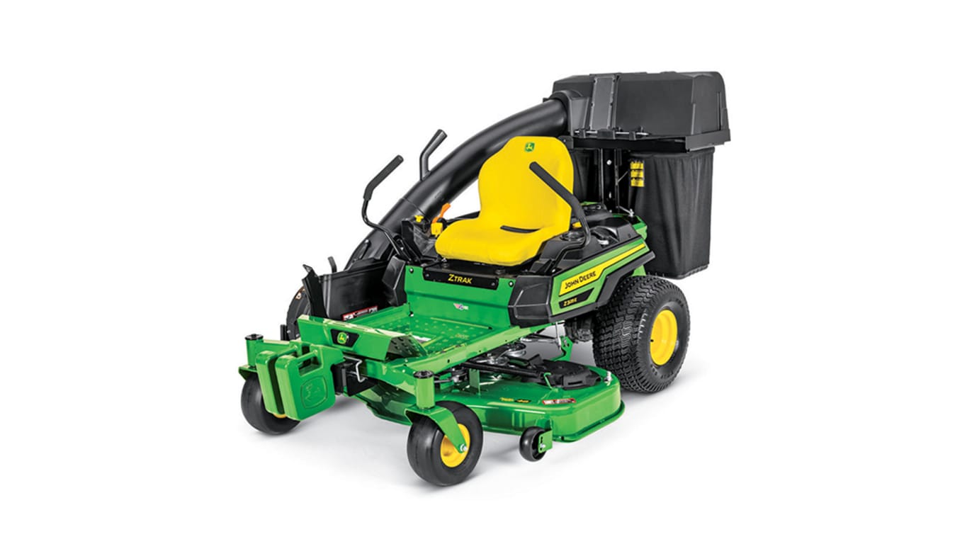 Studio image of a Z325E mower and a bagger
