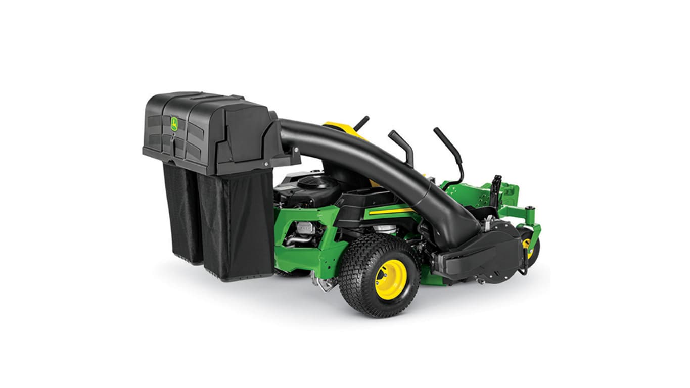 Studio image of a Z325E mower and a bagger