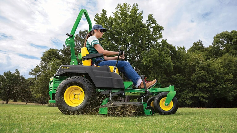 Person riding on a Z515E mower