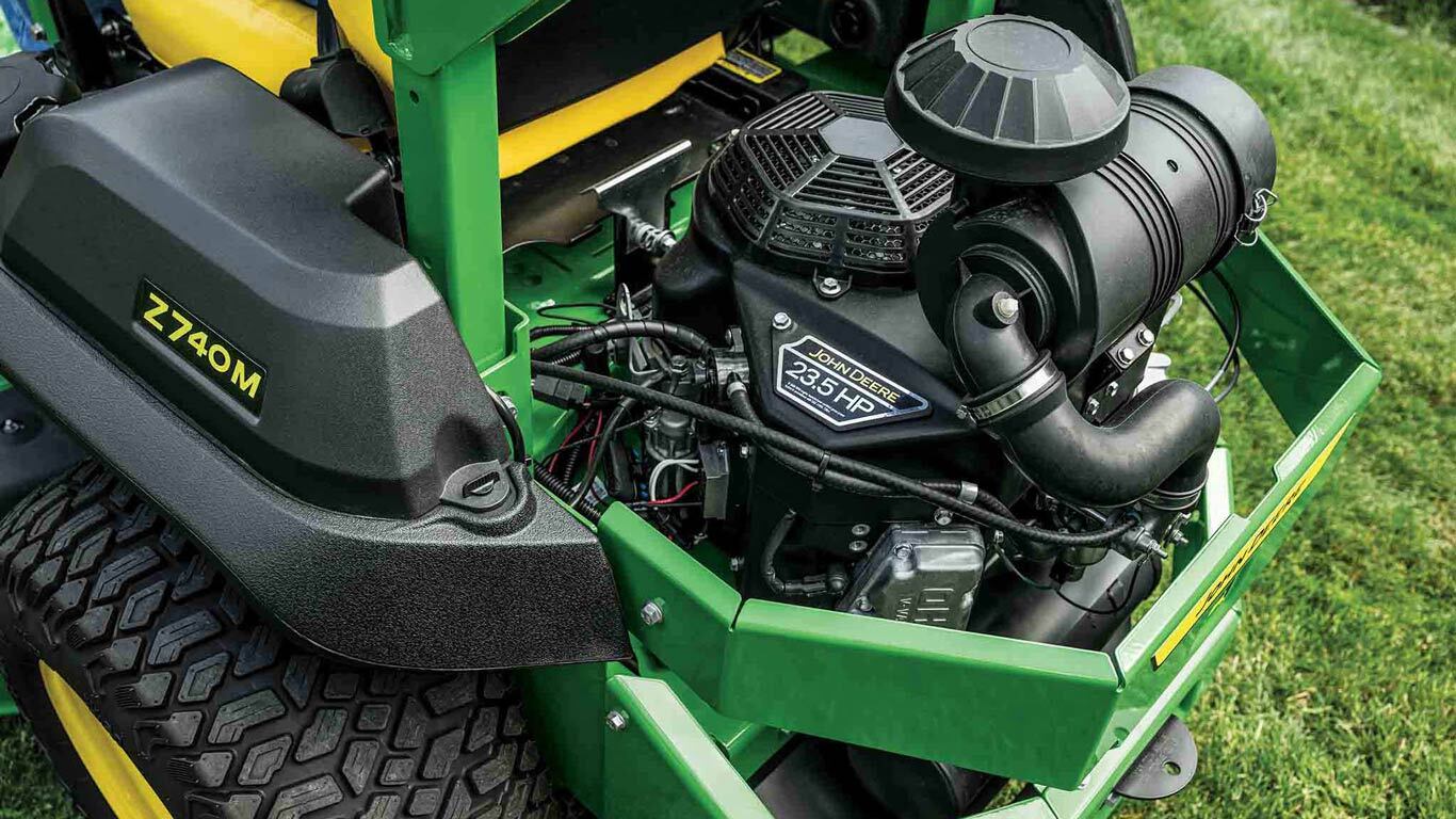 A close-up of a Z740M 23.5 HP engine.