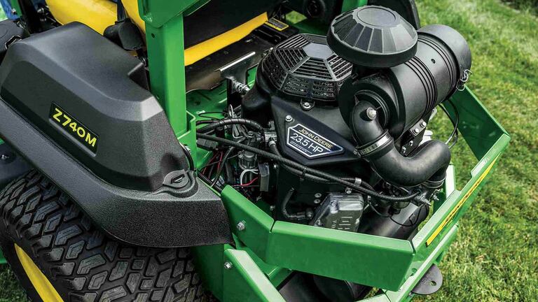 A close-up of a Z740M 23.5 HP engine.