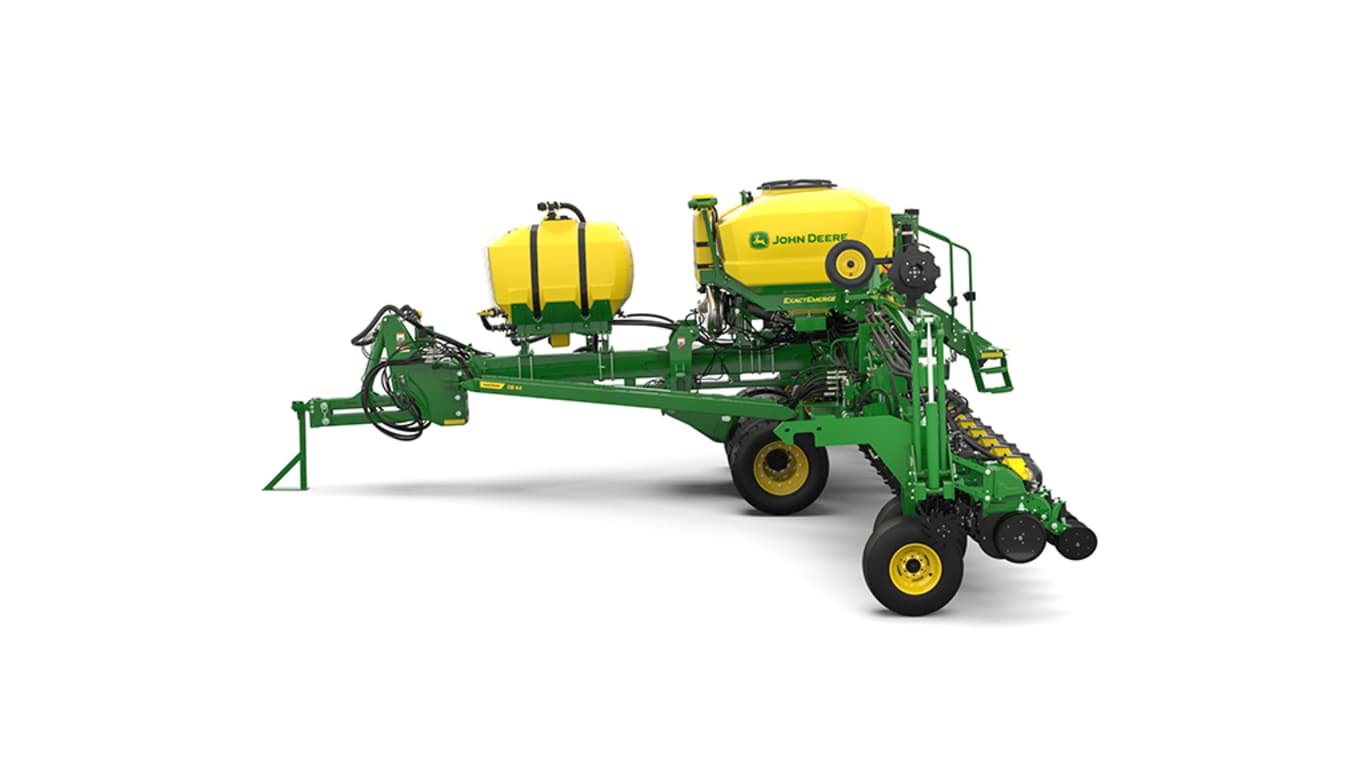 Image studio d'un semoir de précision&nbsp;DB44NT à 24&nbsp;rangs vu de la gauche