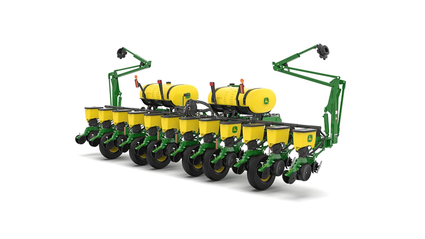 Image studio d'un semoir de précision&nbsp;1765 à 31&nbsp;rangs vu de l'arrière droit