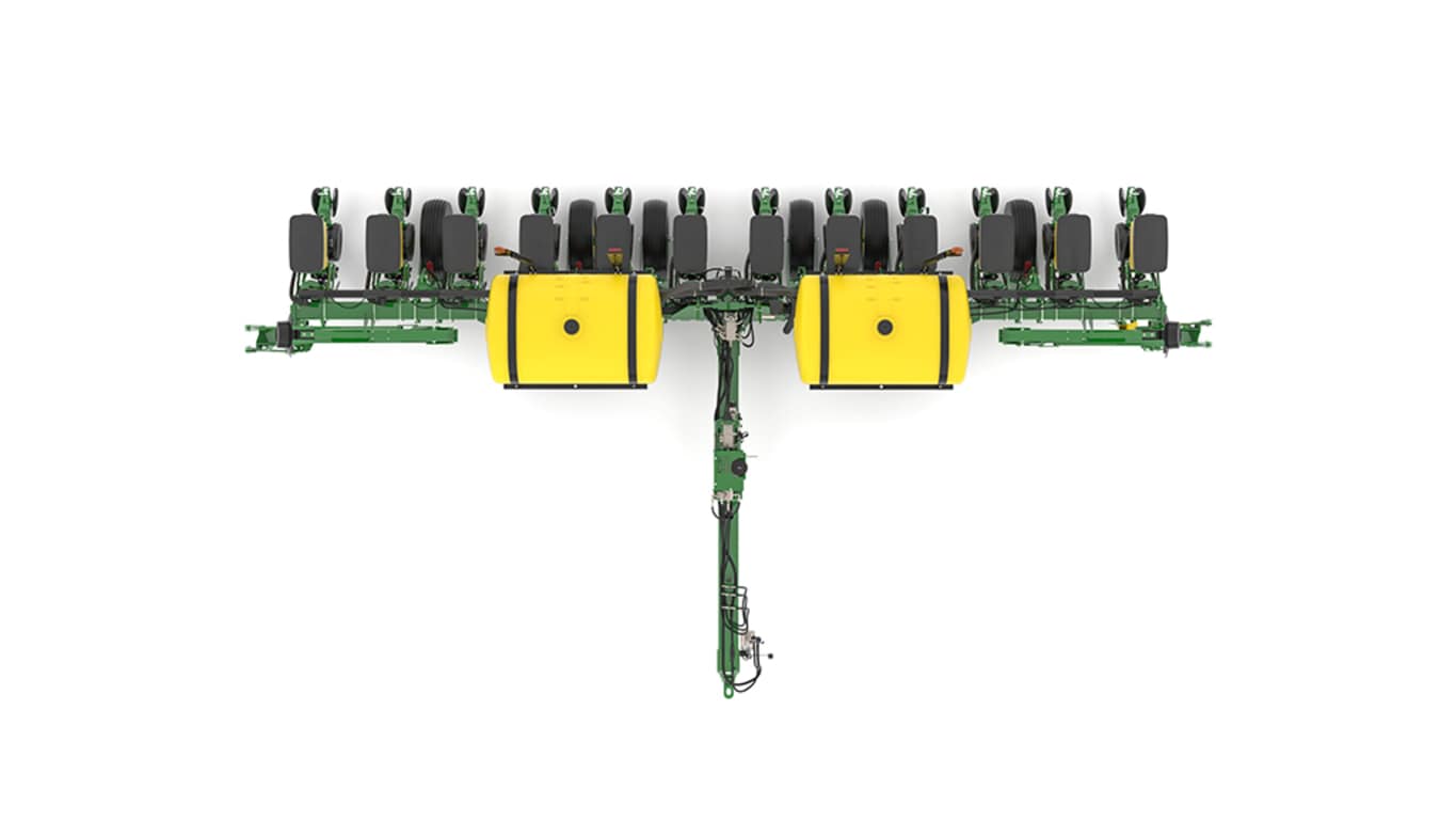 Image studio d'un semoir de précision&nbsp;1765 à 31&nbsp;rangs vu de dessus
