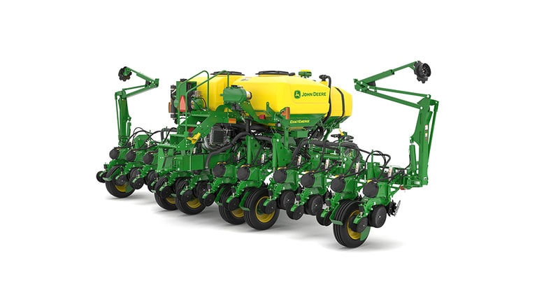 Image studio d'un semoir de précision&nbsp;1775NT à 12&nbsp;rangs vu de l'arrière droit