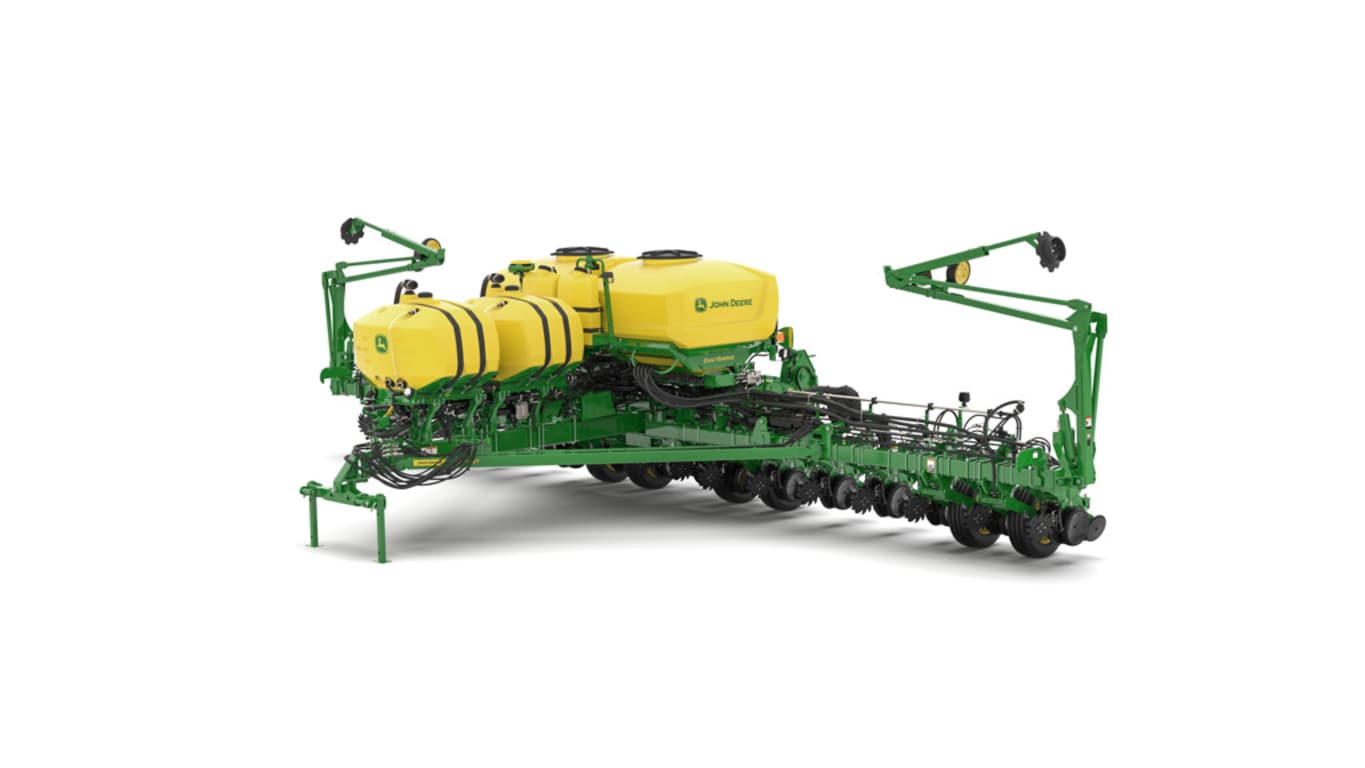 Image studio d'un semoir de précision&nbsp;1775NT à 16&nbsp;rangs vu de l'avant gauche