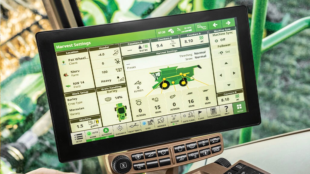 Photo de l'afficheur CommandCenter G5Plus de John Deere