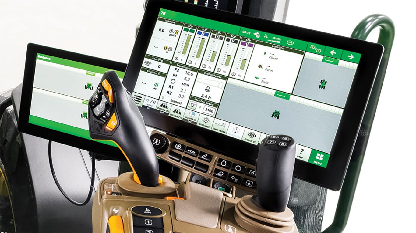 7r Cab Controls with G5 Display inside a Tractor cab