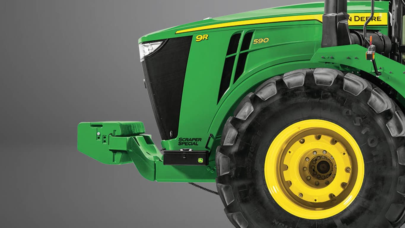 Studio Image of a 9R 590 Scraper Special Tractor