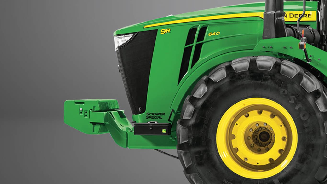 Studio Image of a 9R 640 Scraper Special Tractor