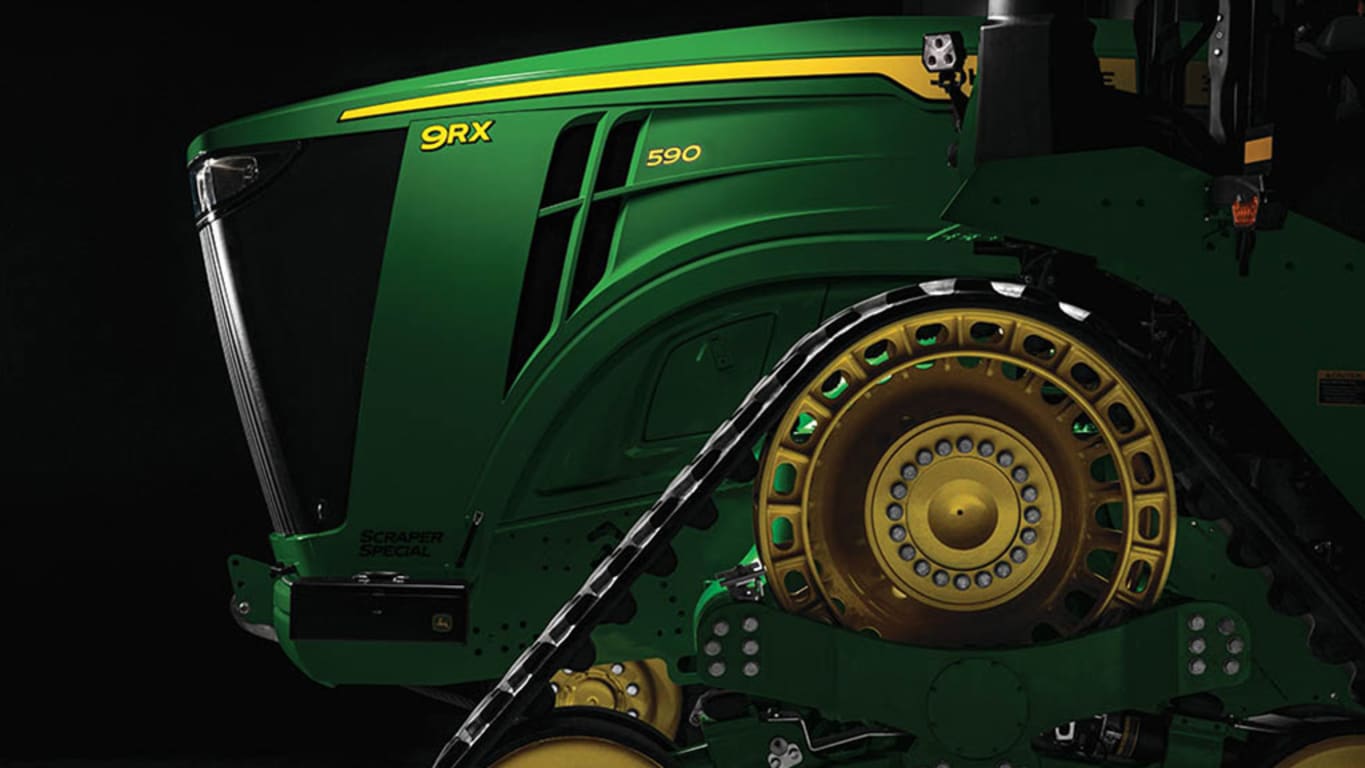 Image studio d'un tracteur sp&eacute;cial pour d&eacute;capeuse 9RX&nbsp;590